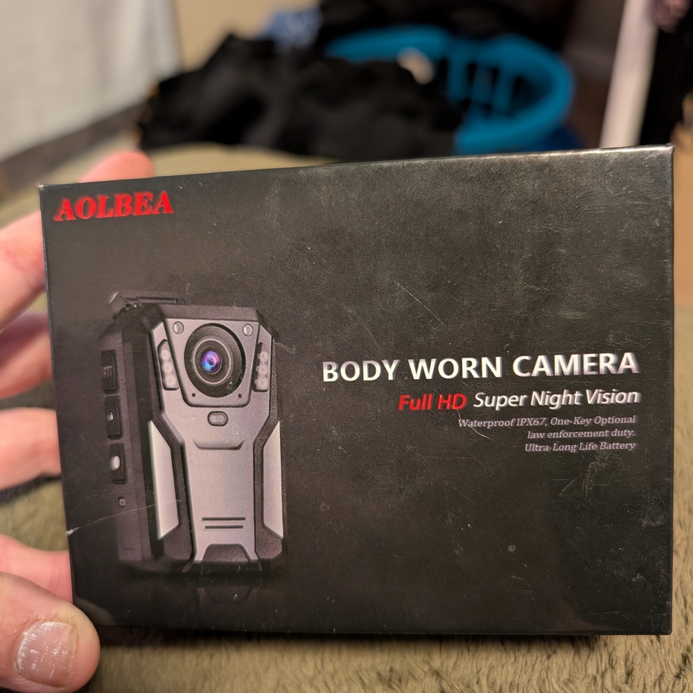 Black Body Worn Camera with Full HD Super Night Vision